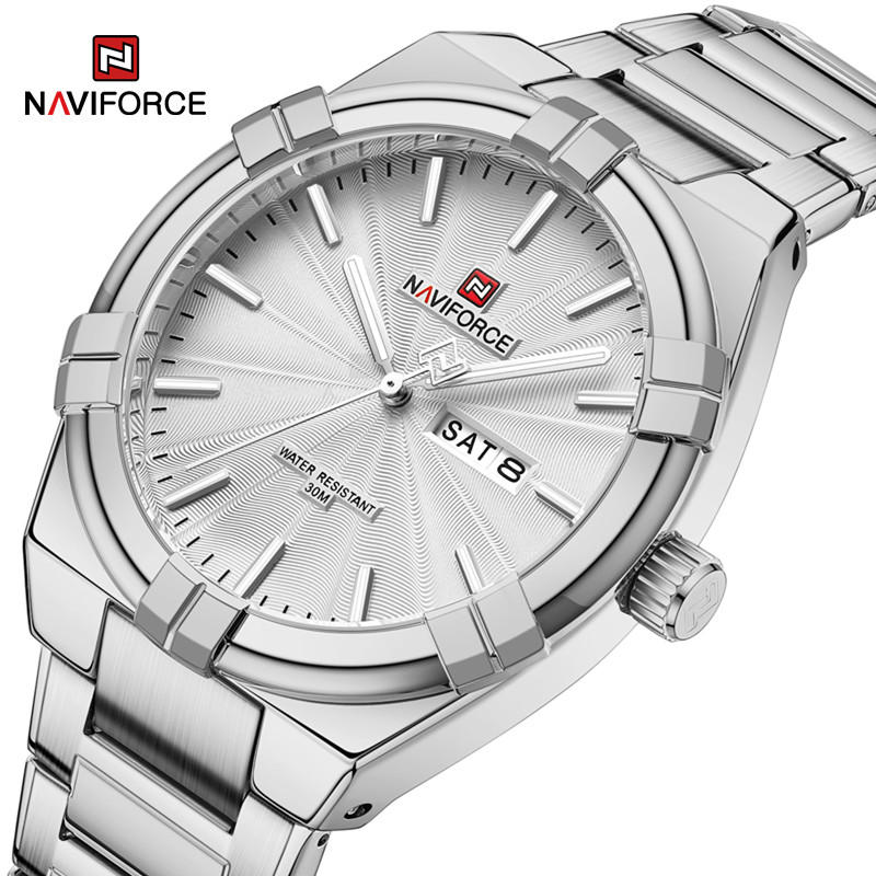 Luxury Watch Maker - Zegarek męski NAVIFORCE, kwarcowy, ze stali