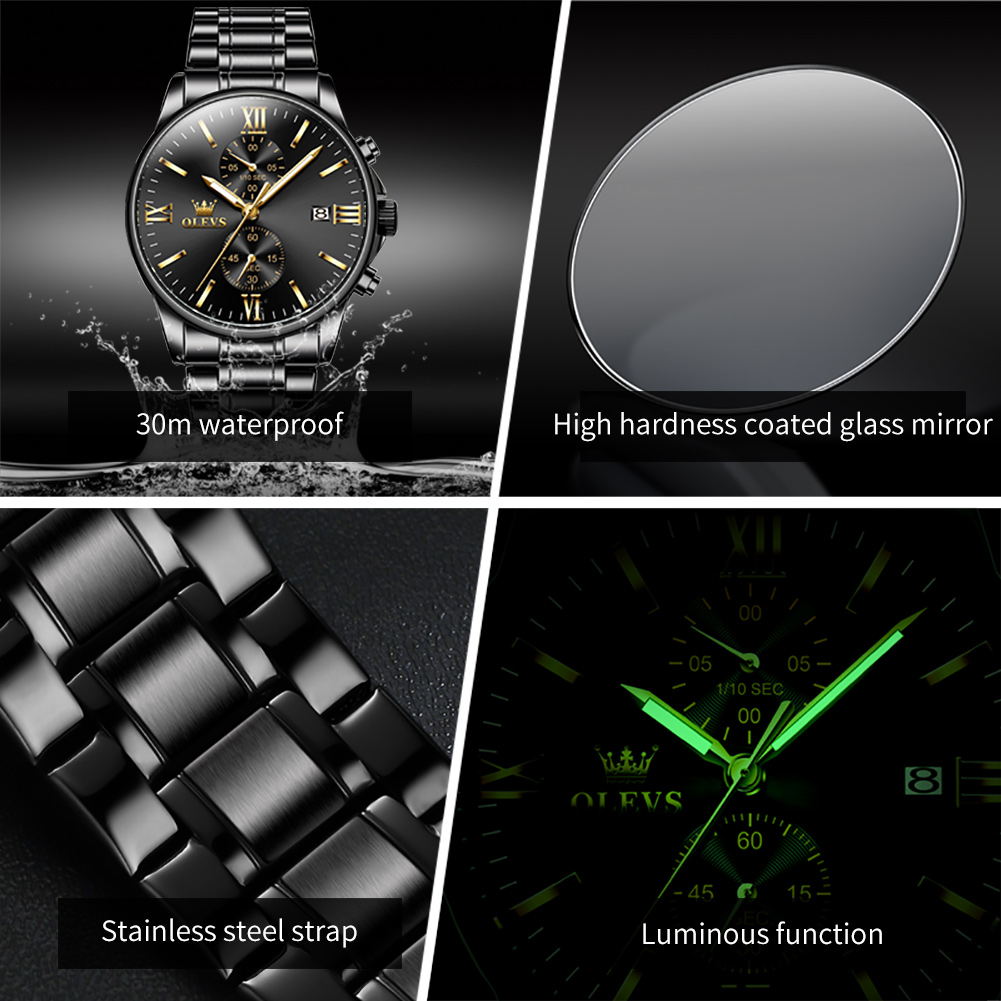 OLEVS 2886 klasyczny czarny ze – Luxury Watch Magazine recenzja i cena
