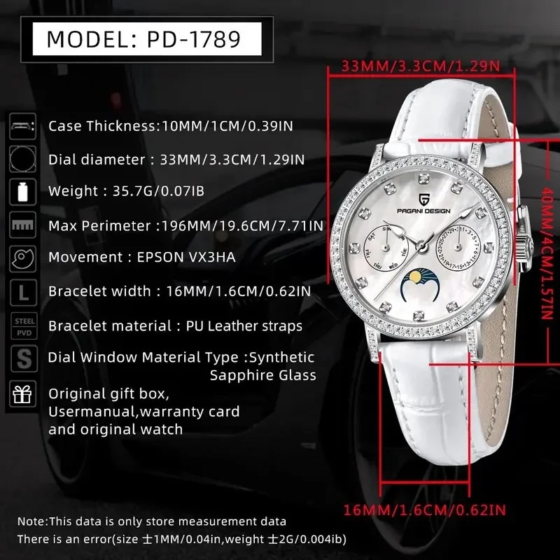 PAGANI DESIGN PD1789 – damski  – Luxury Watch Top 10 recenzja i cena