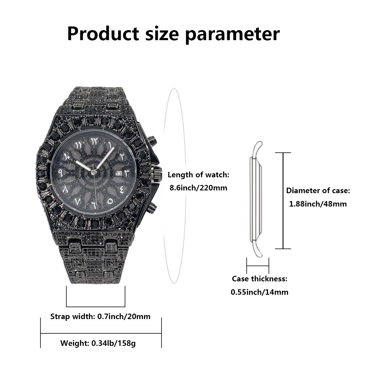 UNIGUET Fajny Czarny Zegarek D – Luxury Watch Iceberg recenzja i cena